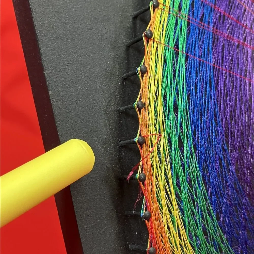 Rainbow String Art / Mandala Circle Wall‎ Decor / Rainbow / 12